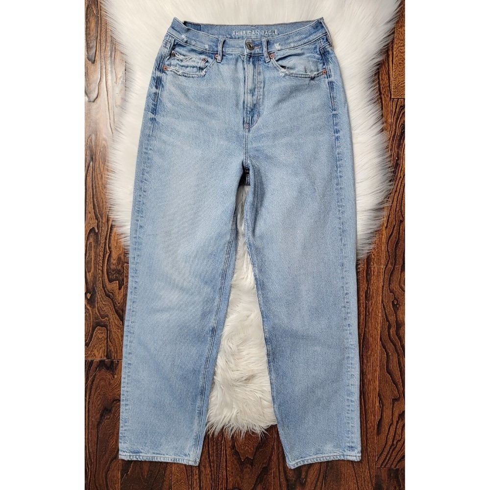 American Eagle Baggy Jeans‎ Women's Size 8 Medium Blue Wash